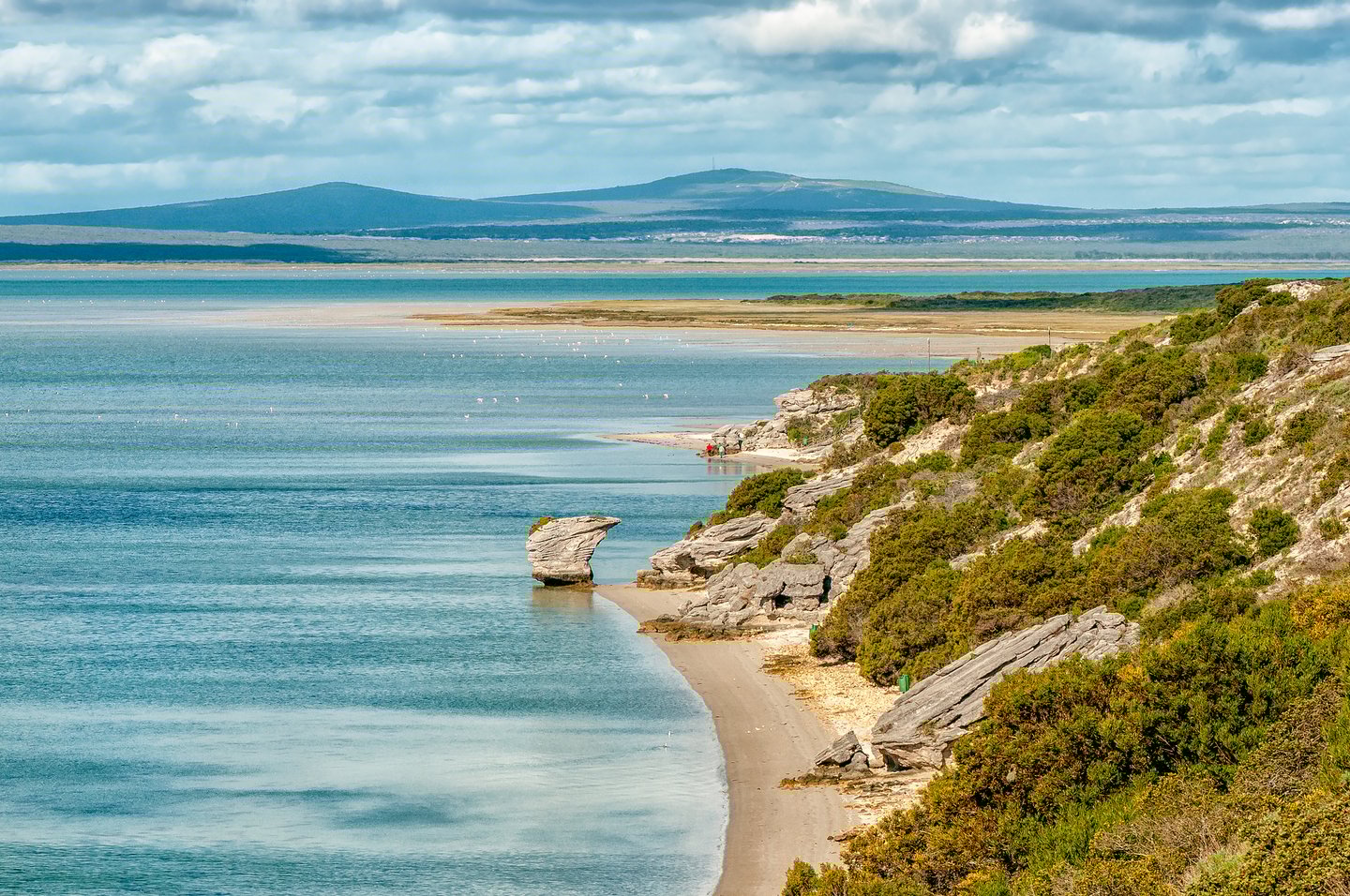 The Preekstoel (pulpit) rock formation in Langebaan Lagoon.