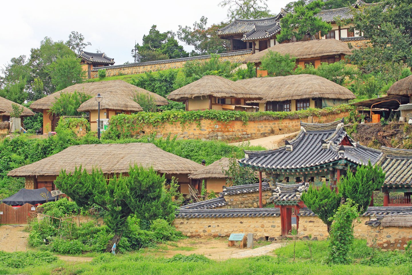 Houses in Yangdong Traditional Village in Gyeongju, South Korea.