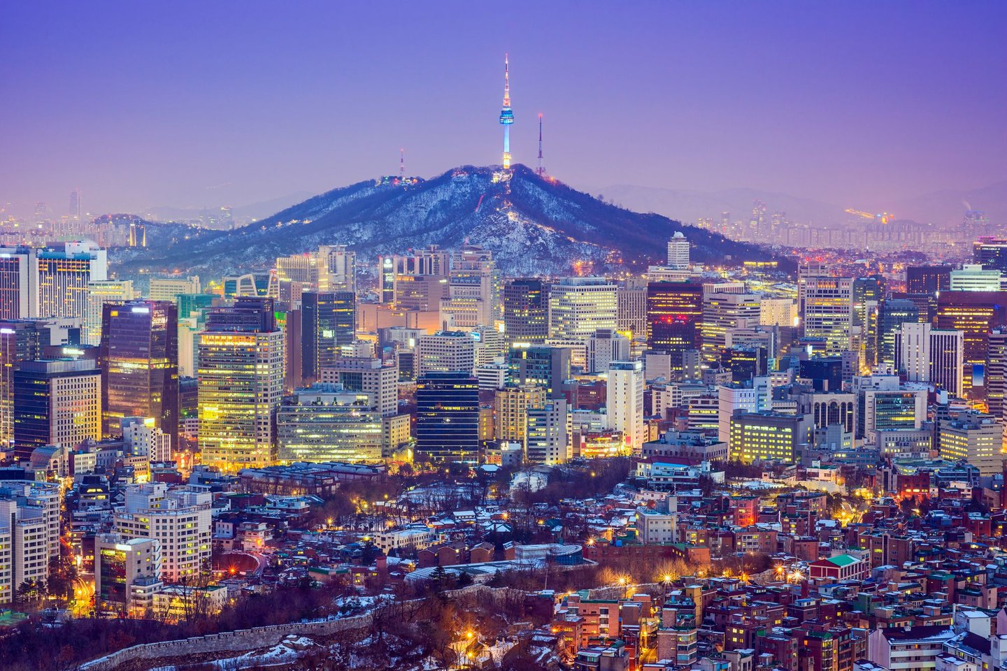 The skyline of Seoul, South Korea