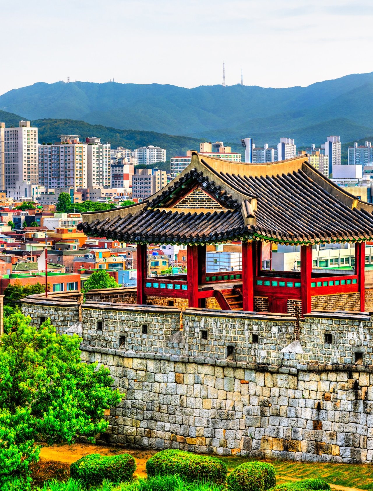Seobukgangnu, the Northwestern Pavilion at Hwaseong Fortress in Suwon, South Korea