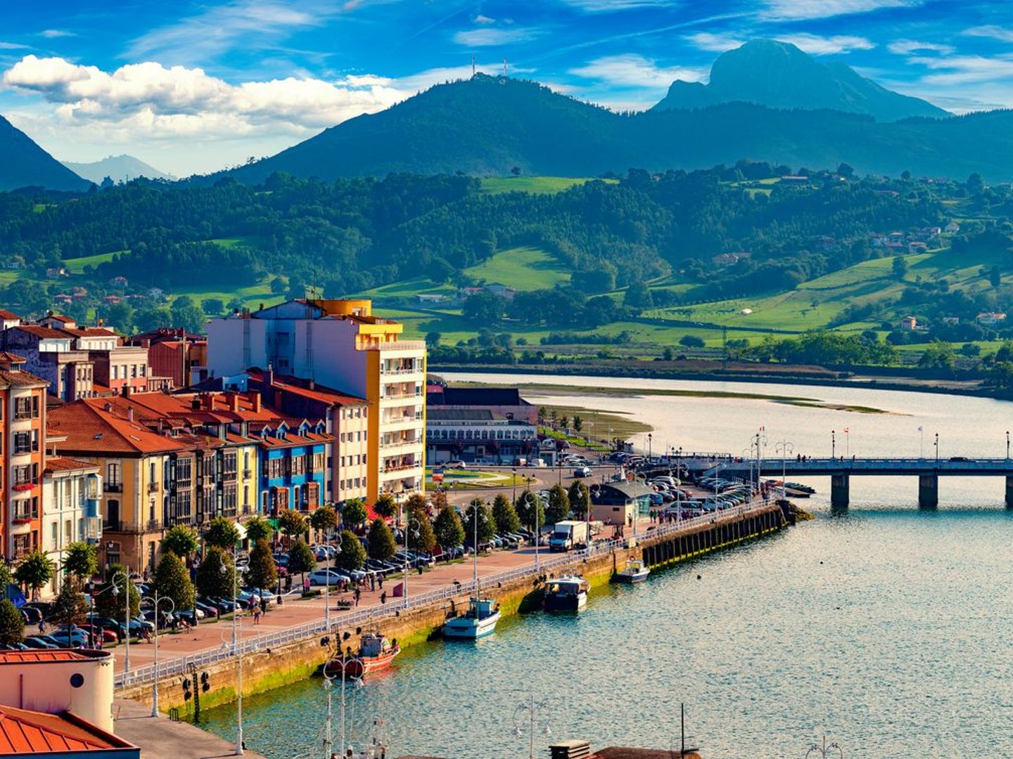 Ribadesella, a fishing village in Asturias, Spain.