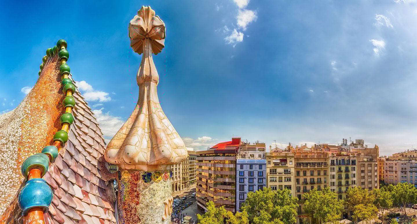 The view from Casa Batlló in Barcelona