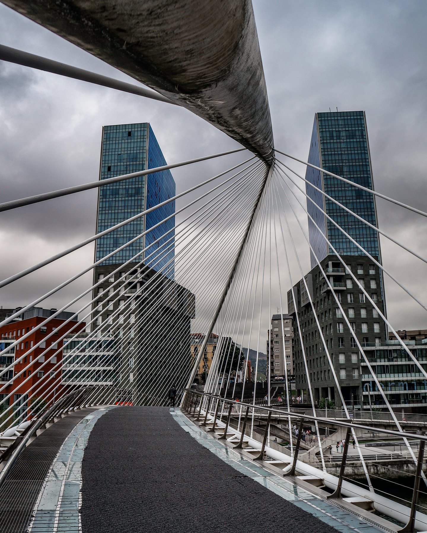 Details of the bridge in Bilbao