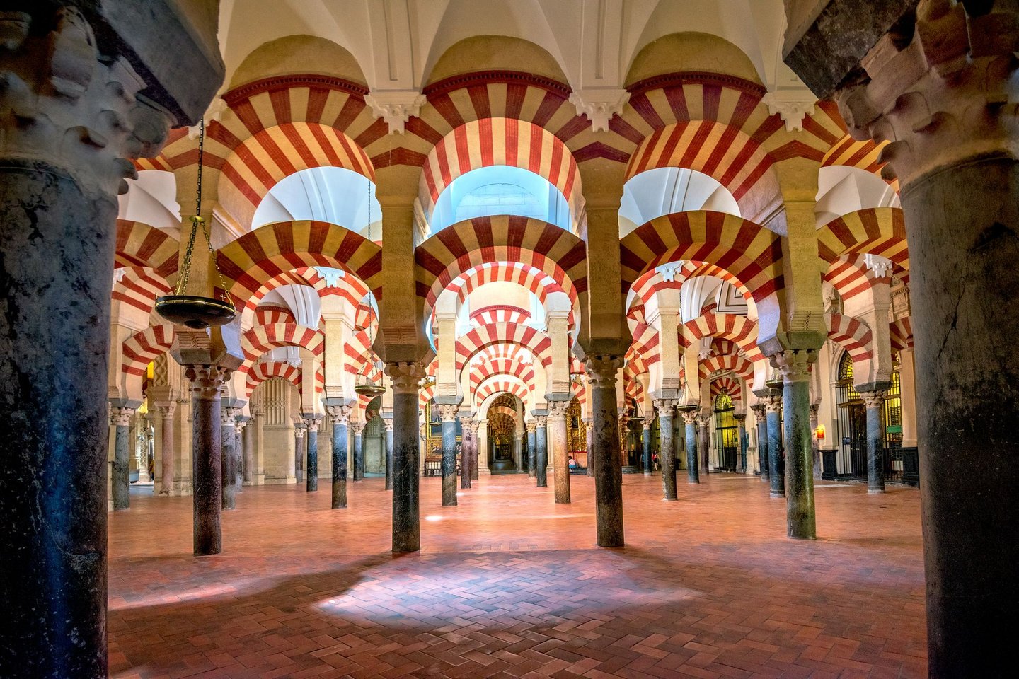 Interior of La Mezquita Cathedral built inside of former Great Mosque. Cordoba, Andalusia, Spain