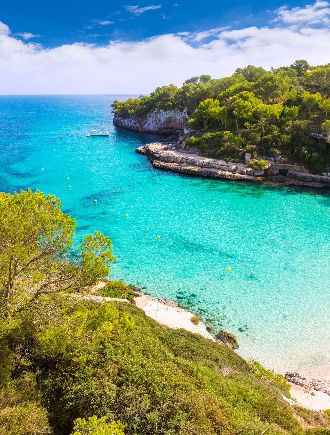 The beautiful Santanyi beach in Mallorca