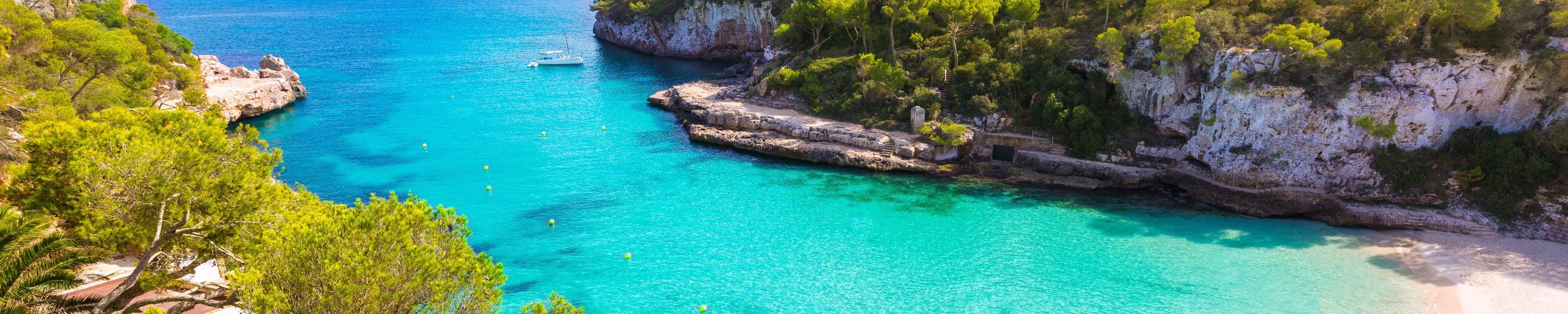 The beautiful Santanyi beach in Mallorca