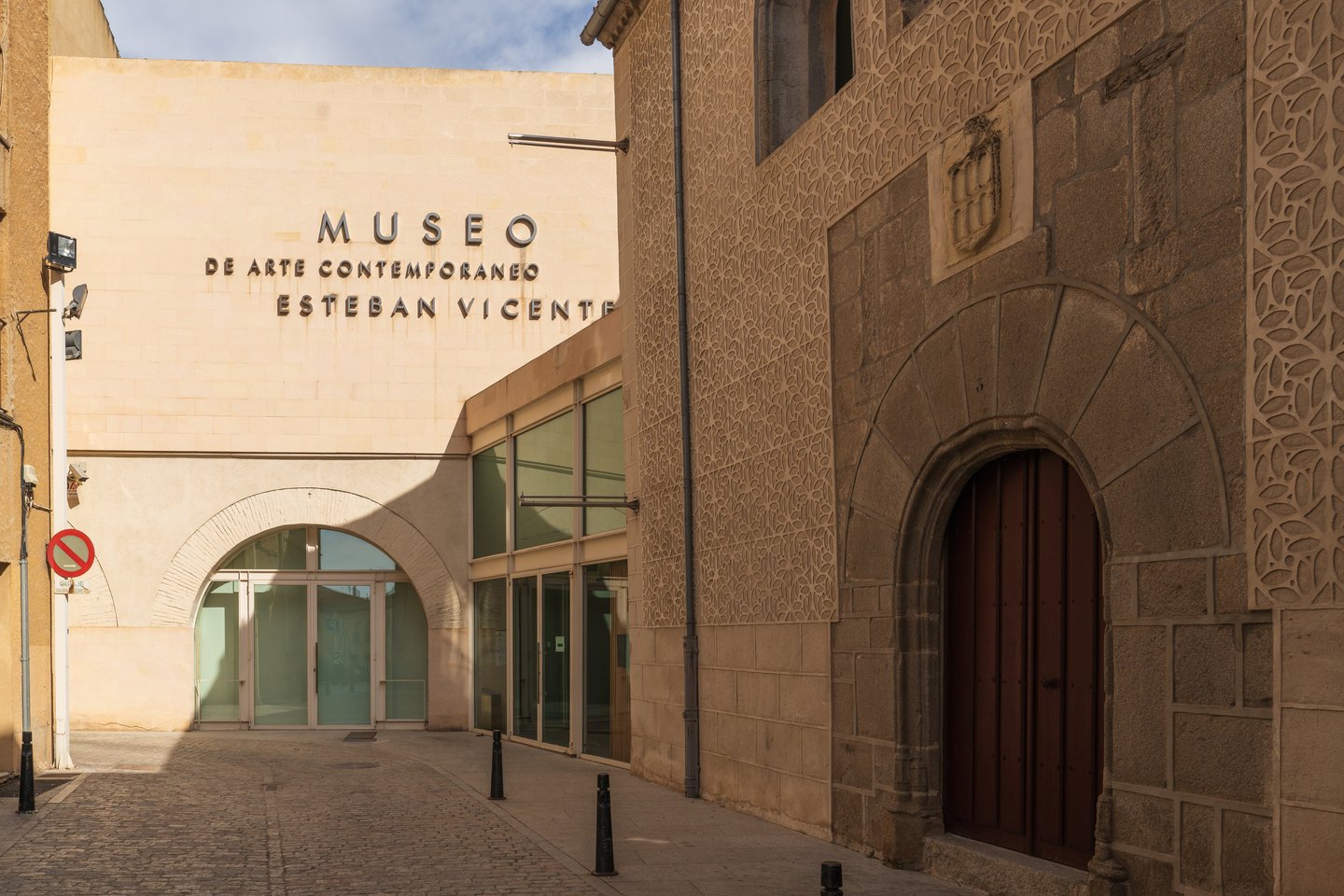 The exterior of the Esteban Vincente Museum of Contempory Art in Segovia, Spain.