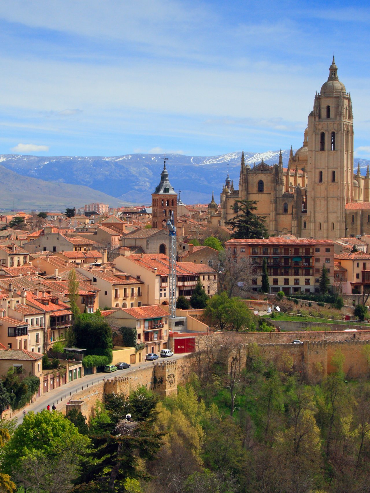 View of Segovia's old town from the Alcazar.