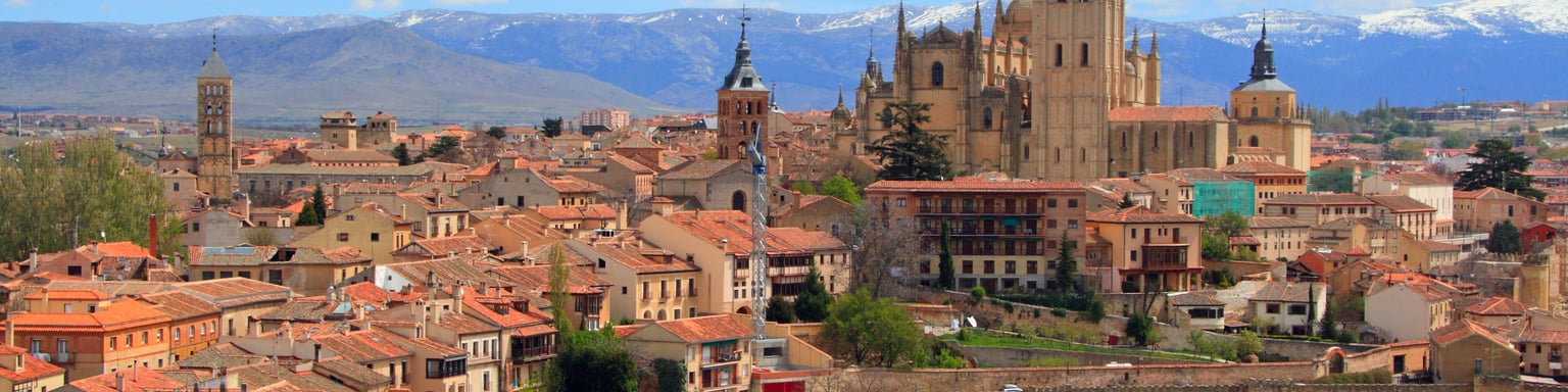 View of Segovia's old town from the Alcazar.