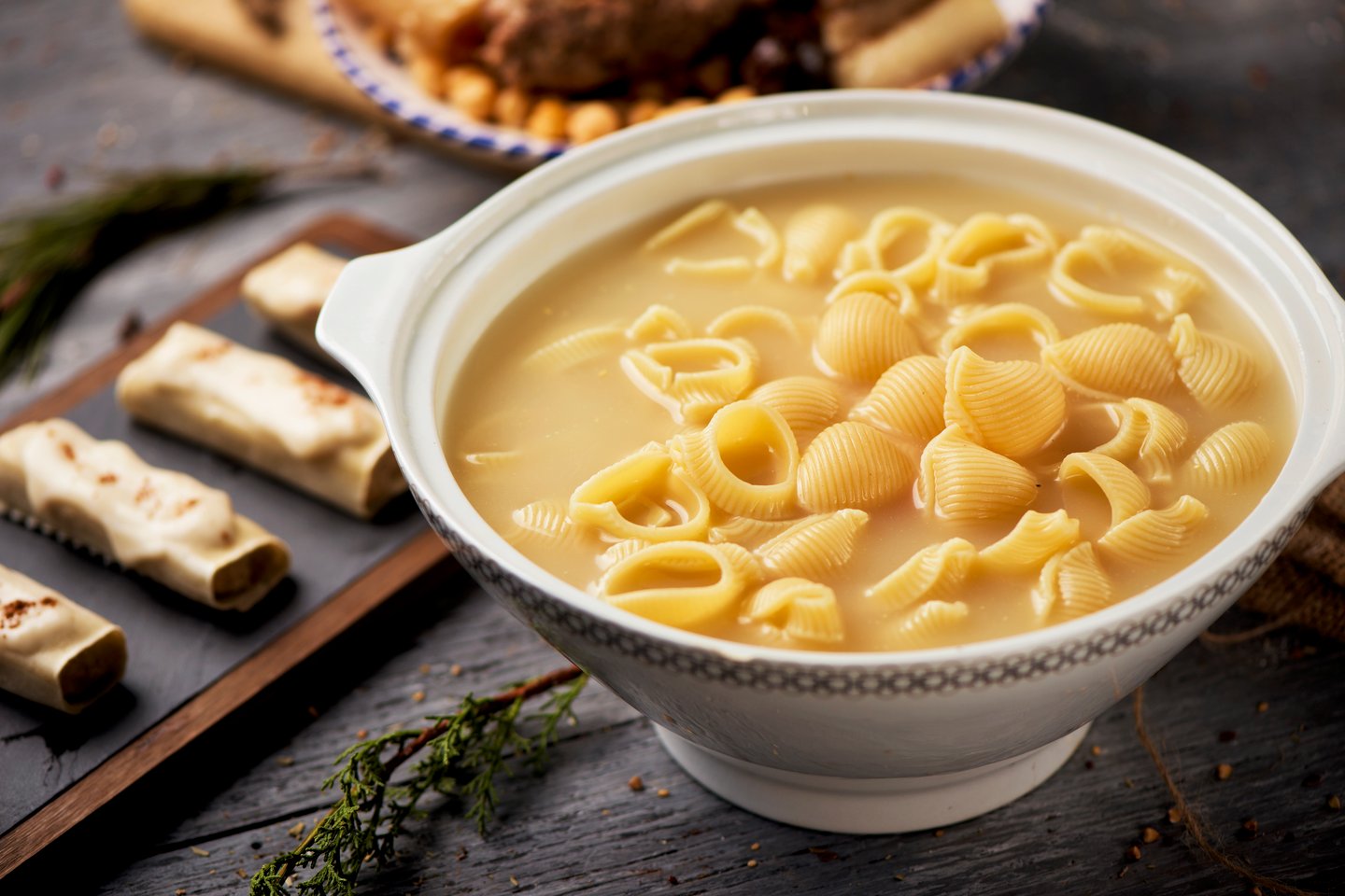Sopa galets, a traditional Christmas dish in Spain.