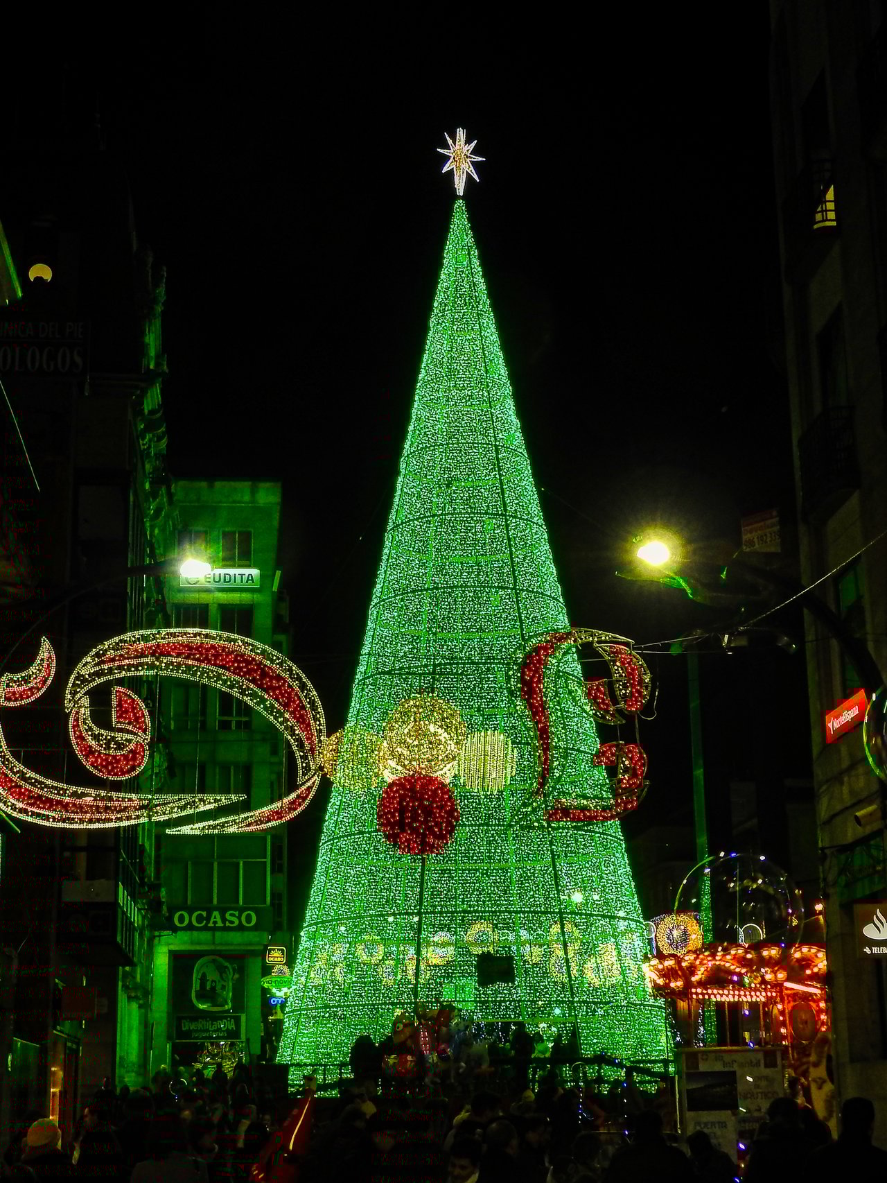 Christmas lights in Vigo, Spain.
