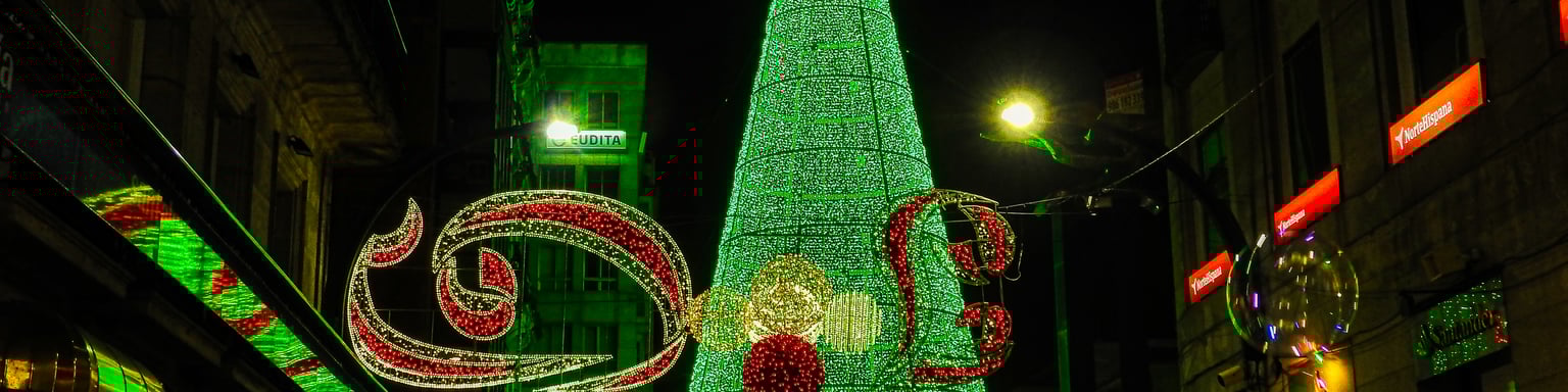 Christmas lights in Vigo, Spain.