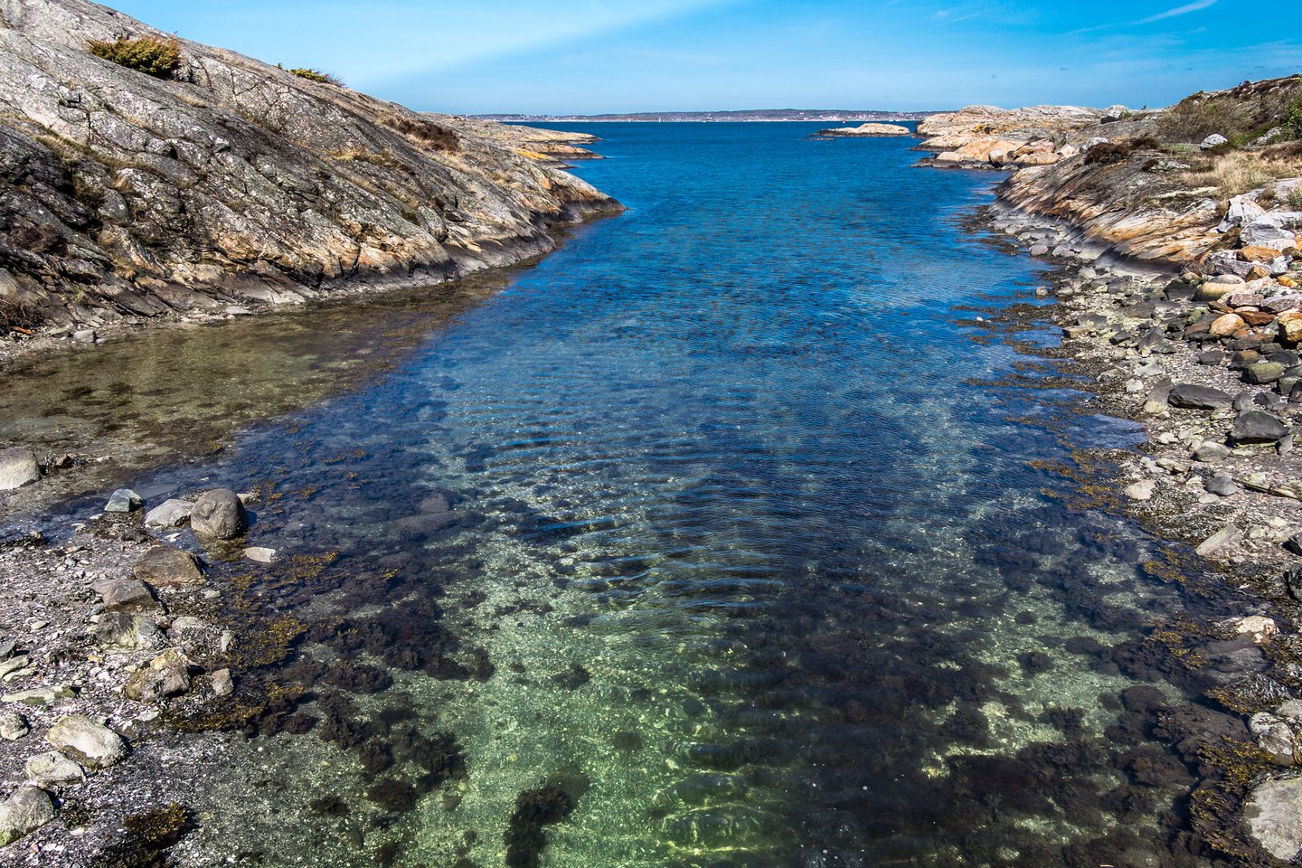 Kayaking in clear waters