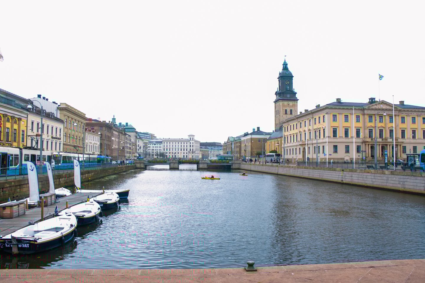 Kayaking on the Old Canal in Gothenburg, Sweden