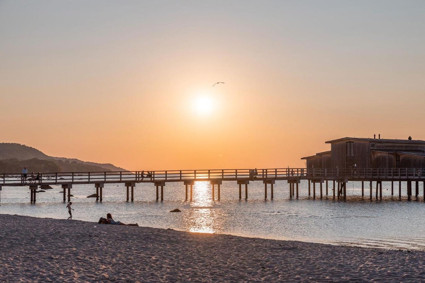 Kallbadhuset Båstad at sunset