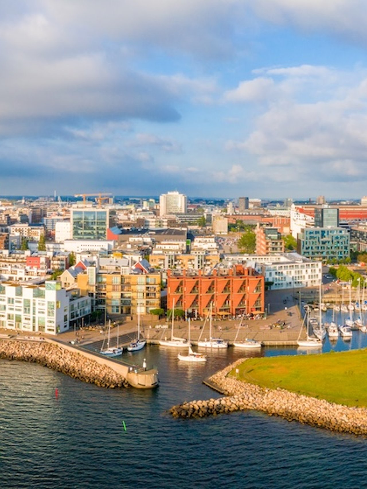 Malmo cityscape with the Turning Torso visible