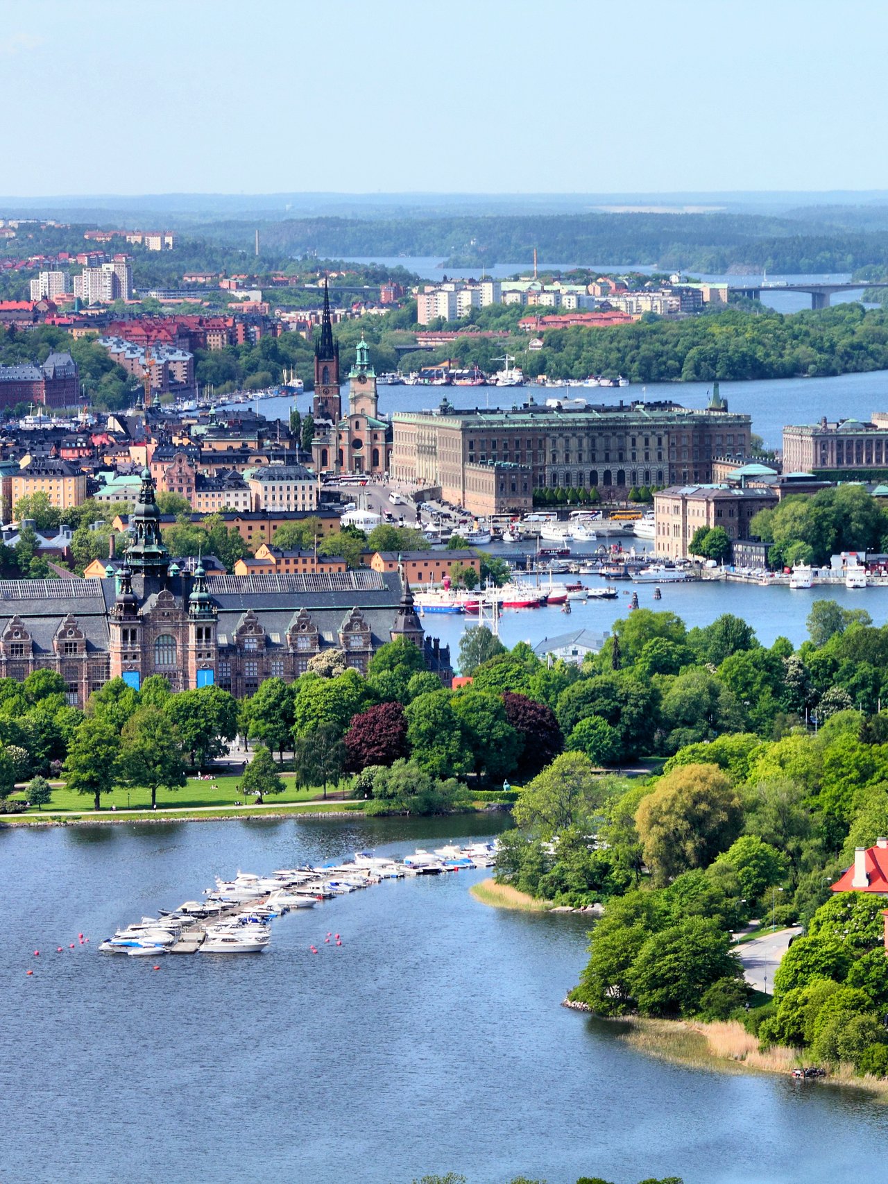 An aerial view of Stockholm