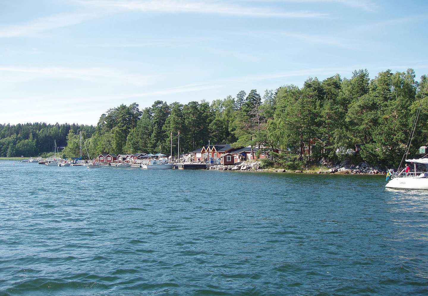 The Swedish island of Svartsö from the water