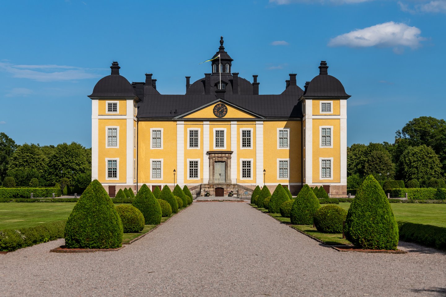 Strömsholm Castle in Västerås, Sweden on a sunny day