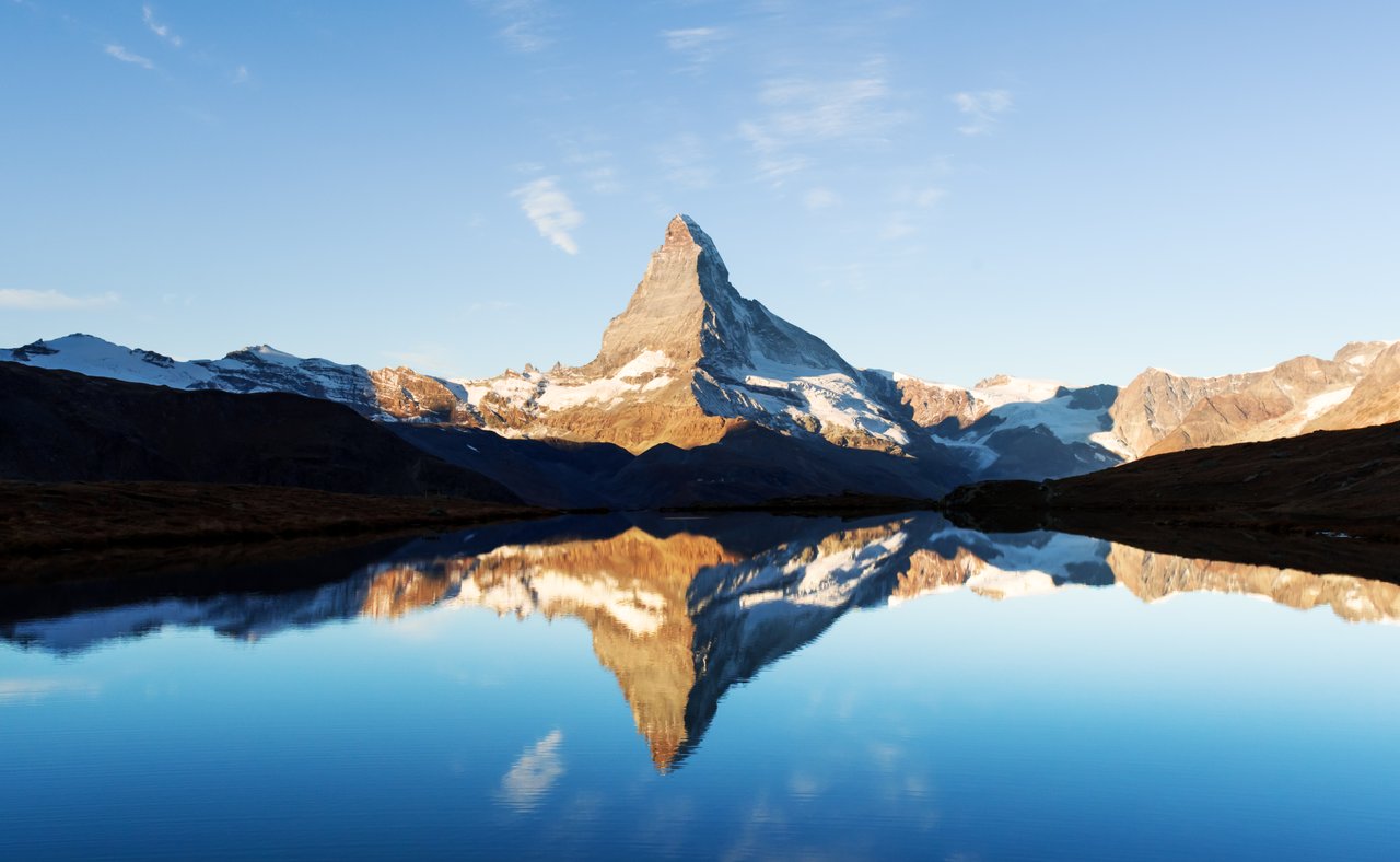 Matterhorn reflections in Stellisee Lake