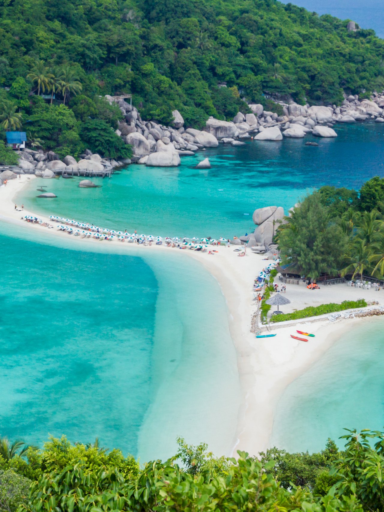 White sandy beaches at Nangyuan Island,Thailand