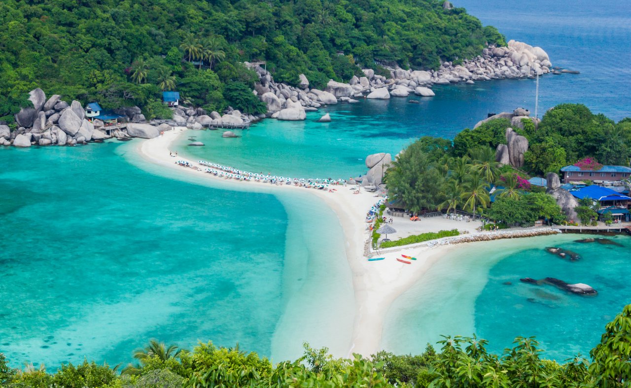 White sandy beaches at Nangyuan Island,Thailand