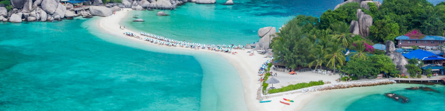 White sandy beaches at Nangyuan Island,Thailand