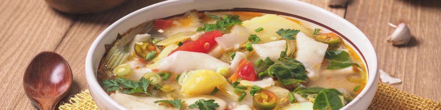 A bowl of Tibetan Thenthuk