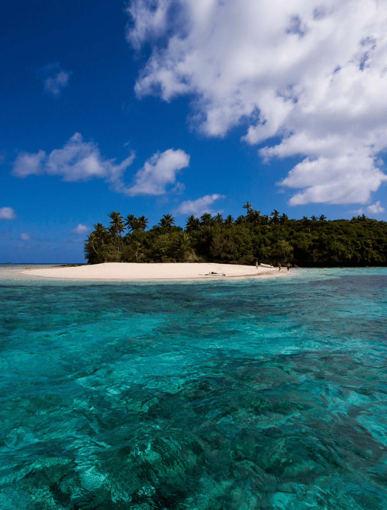 A small island in Tonga from the water
