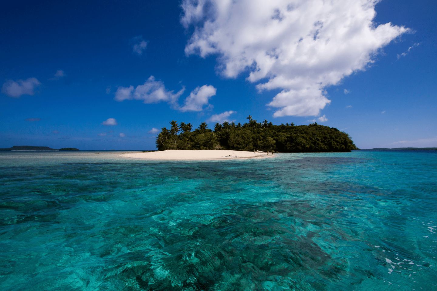 A small island in Tonga from the water