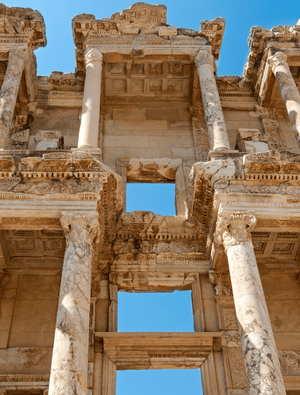 Detail of the Library of Celsius in Ephesus