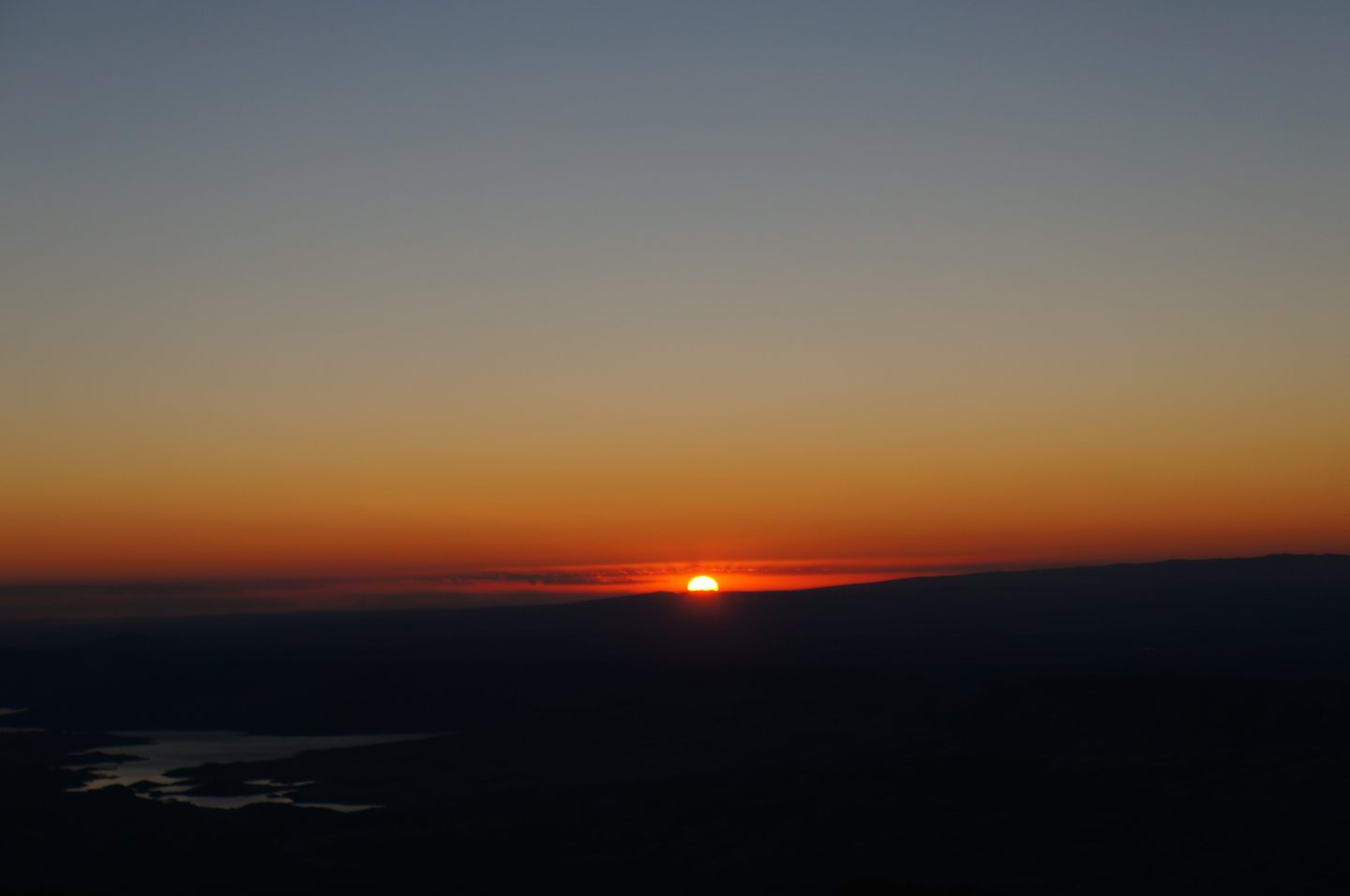 Watching the sunrise from Mount Nemrut over the Euphrates River