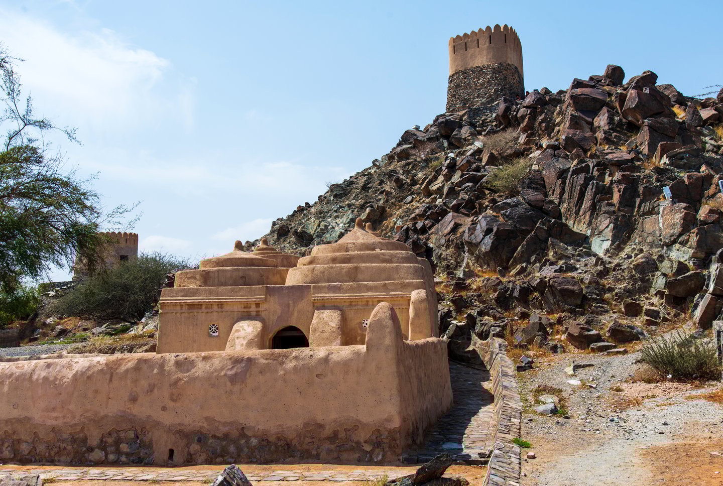 The historic Al Badiyah Mosque in Fujairah, UAE