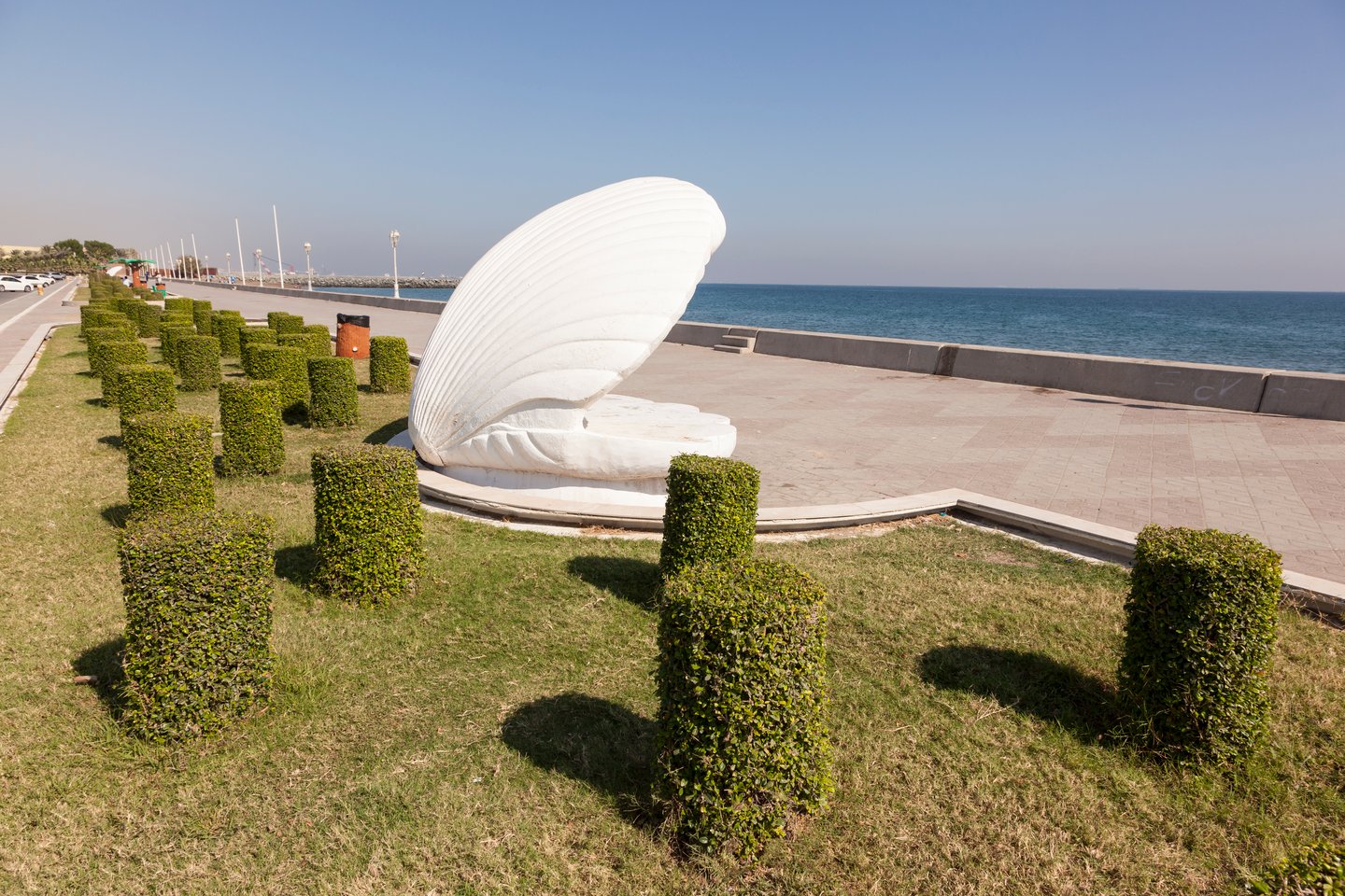 A shell sculpture on the Corniche in Fujairah, UAE