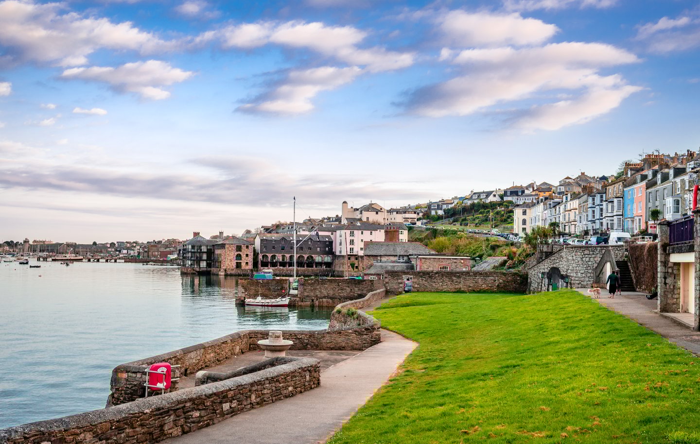 Falmouth town and harbour in Cornwall, UK
