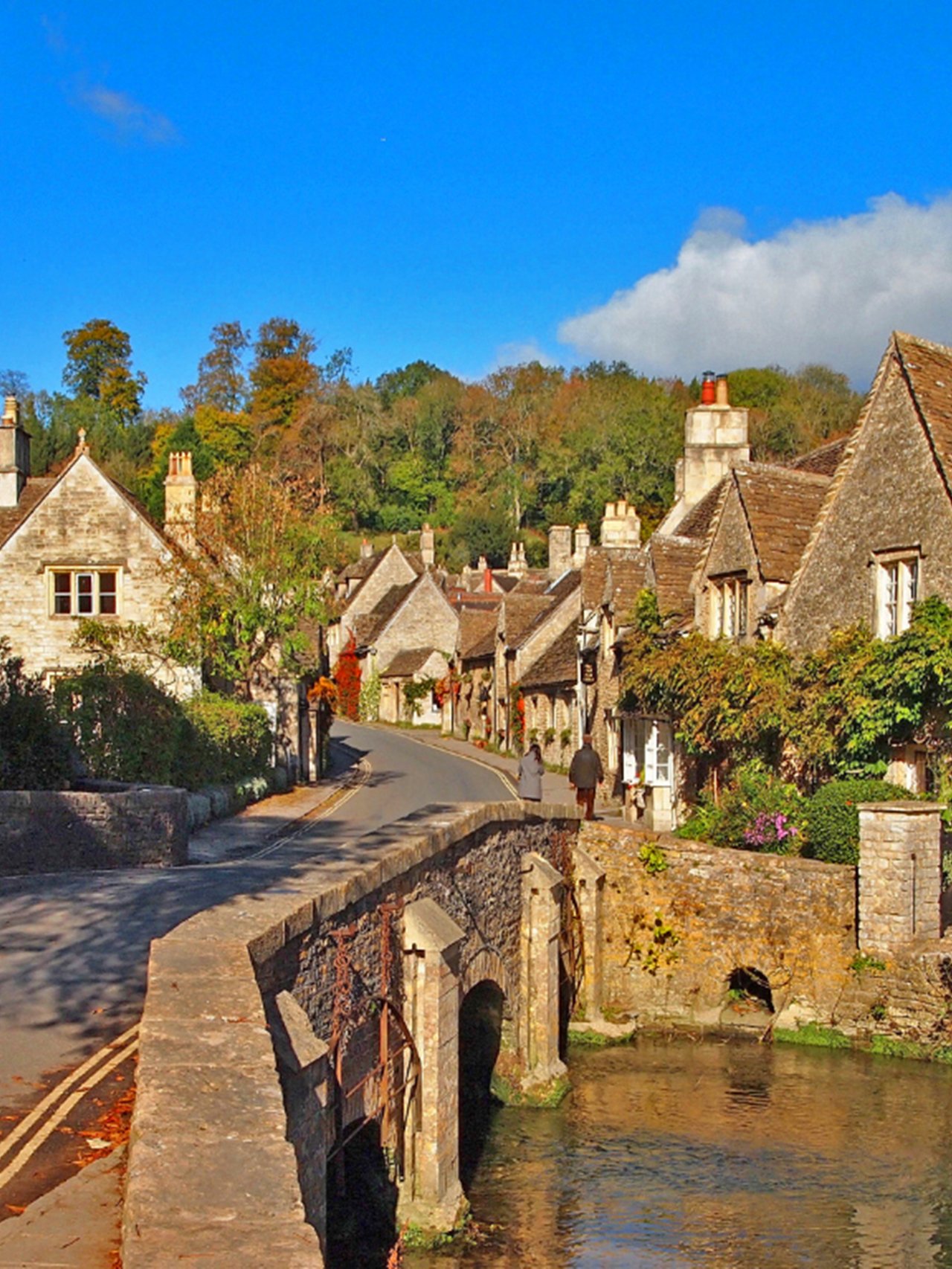 The pretty village of Castle Combe in the Cotswolds, England