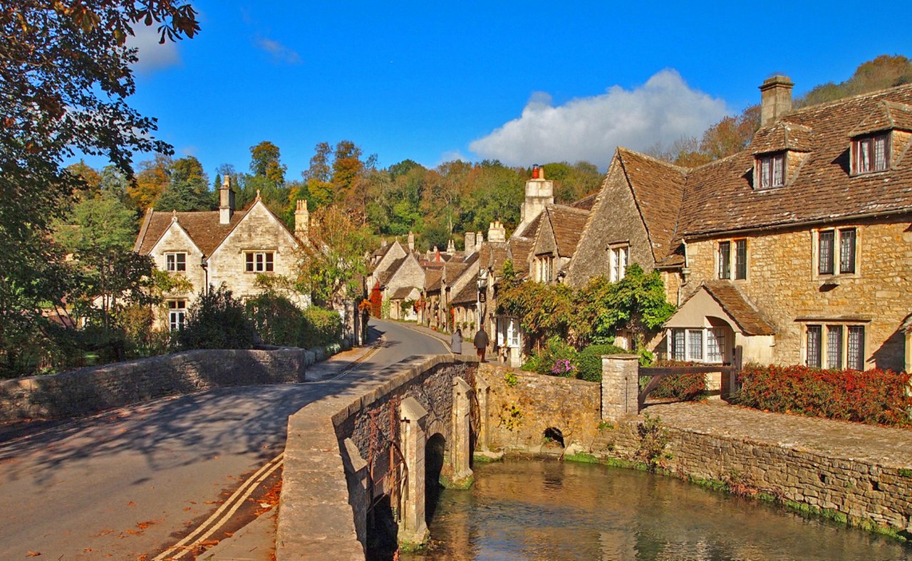 The pretty village of Castle Combe in the Cotswolds, England