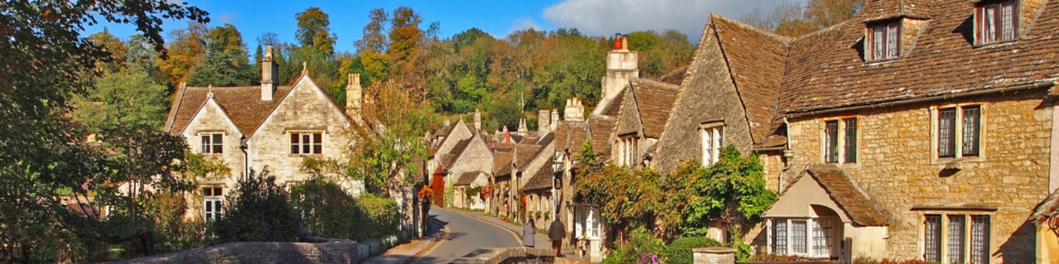 The pretty village of Castle Combe in the Cotswolds, England