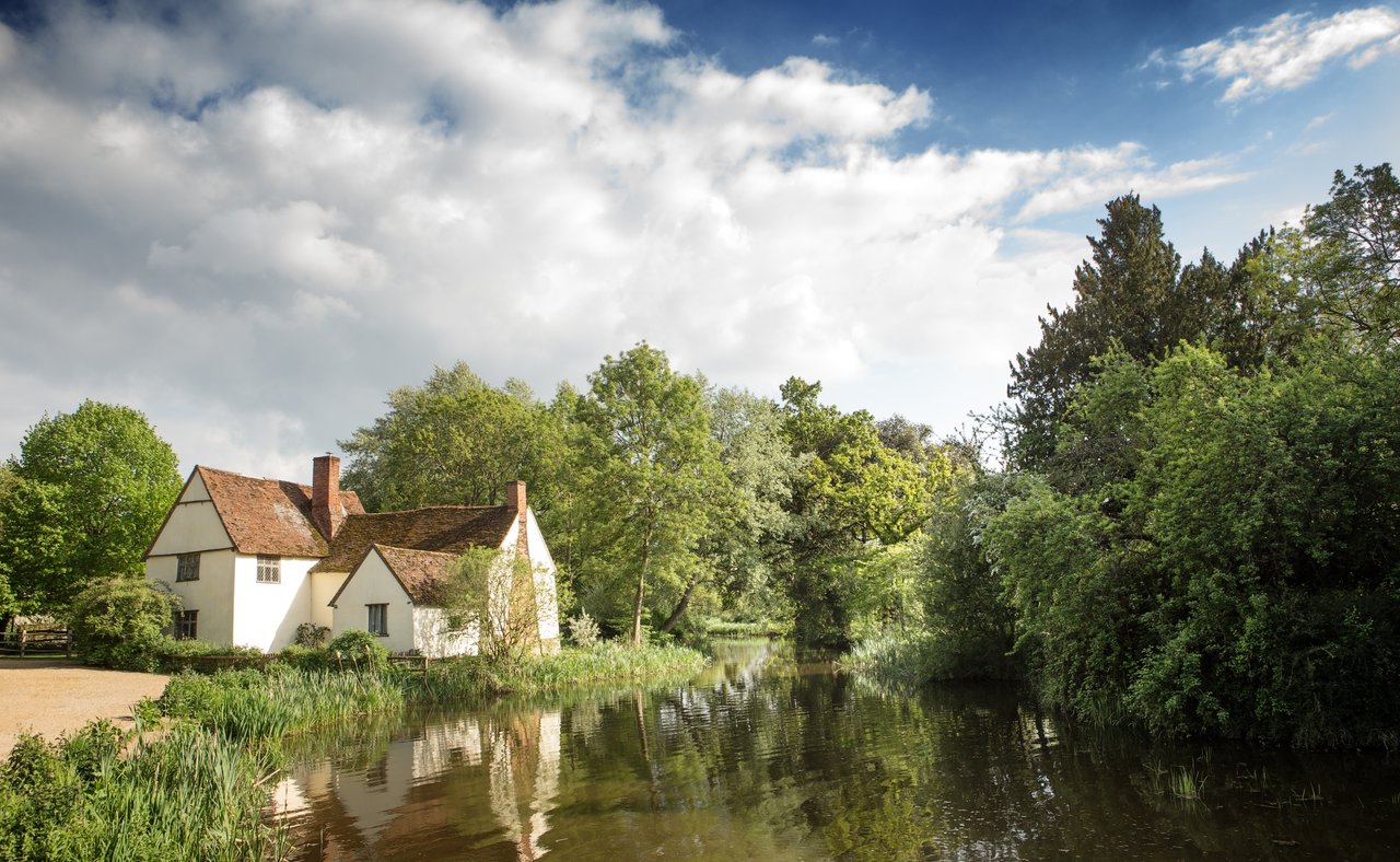 View of Flatford Mill in Essex, made famous by John Constable's paintings