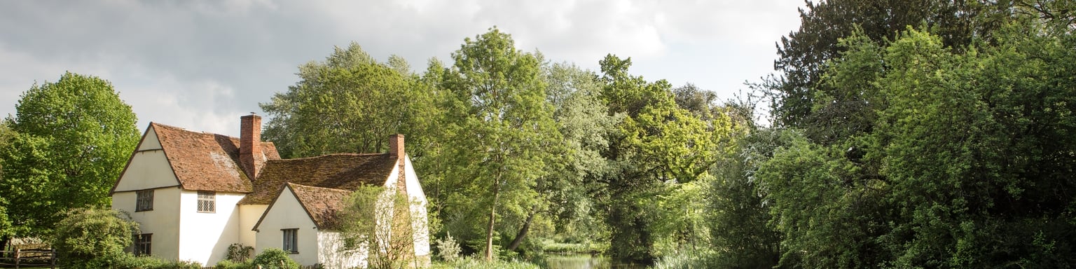 View of Flatford Mill in Essex, made famous by John Constable's paintings