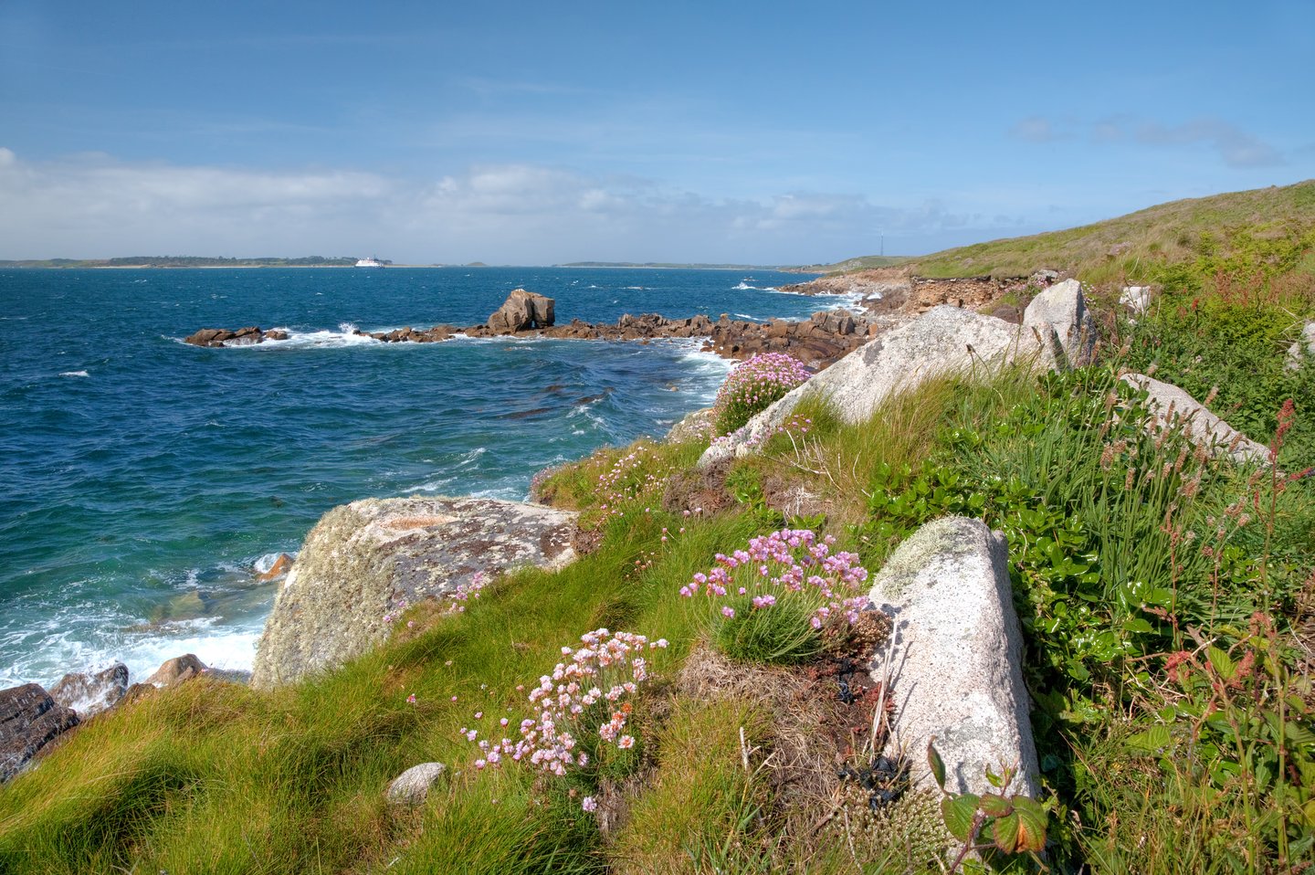 The coastline of St Mary's in the Isles of Scilly