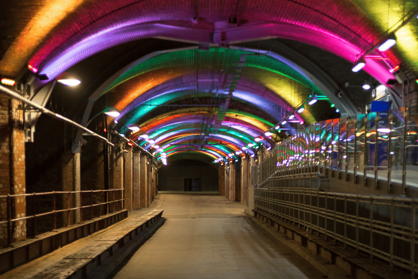 The Dark Arches train station entrance in Leeds