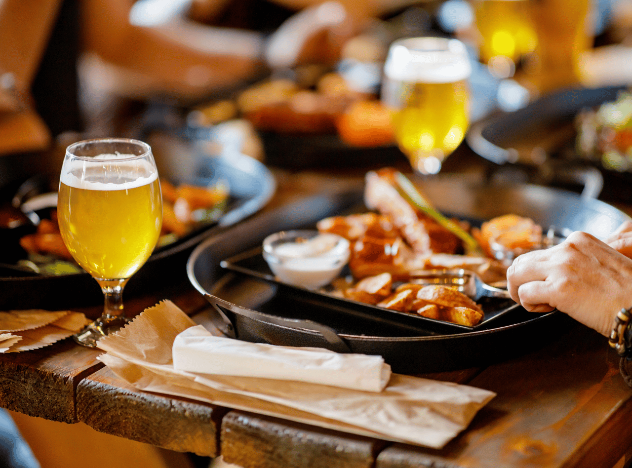 A pub meal in London