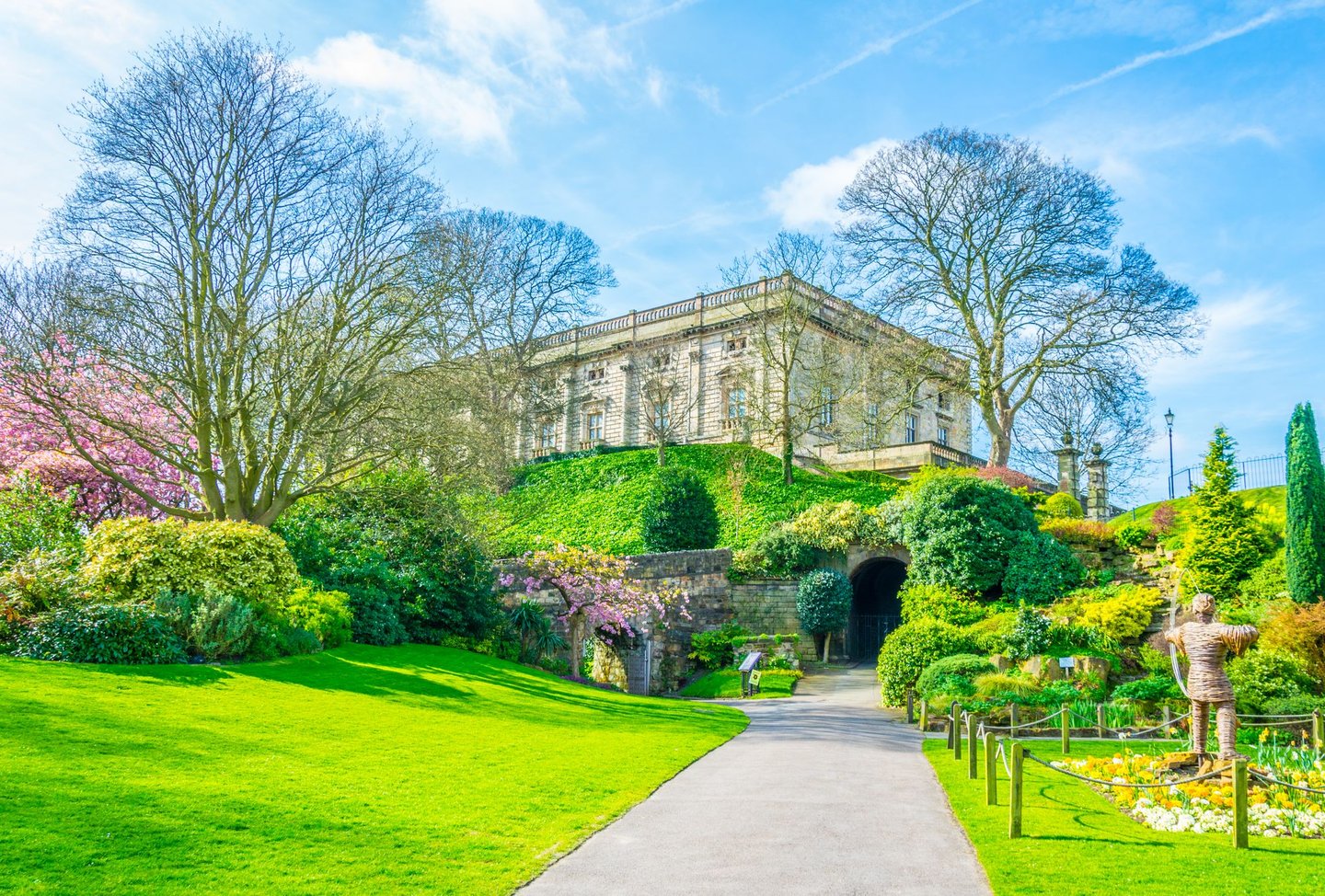 The gardens at Nottingham Castle