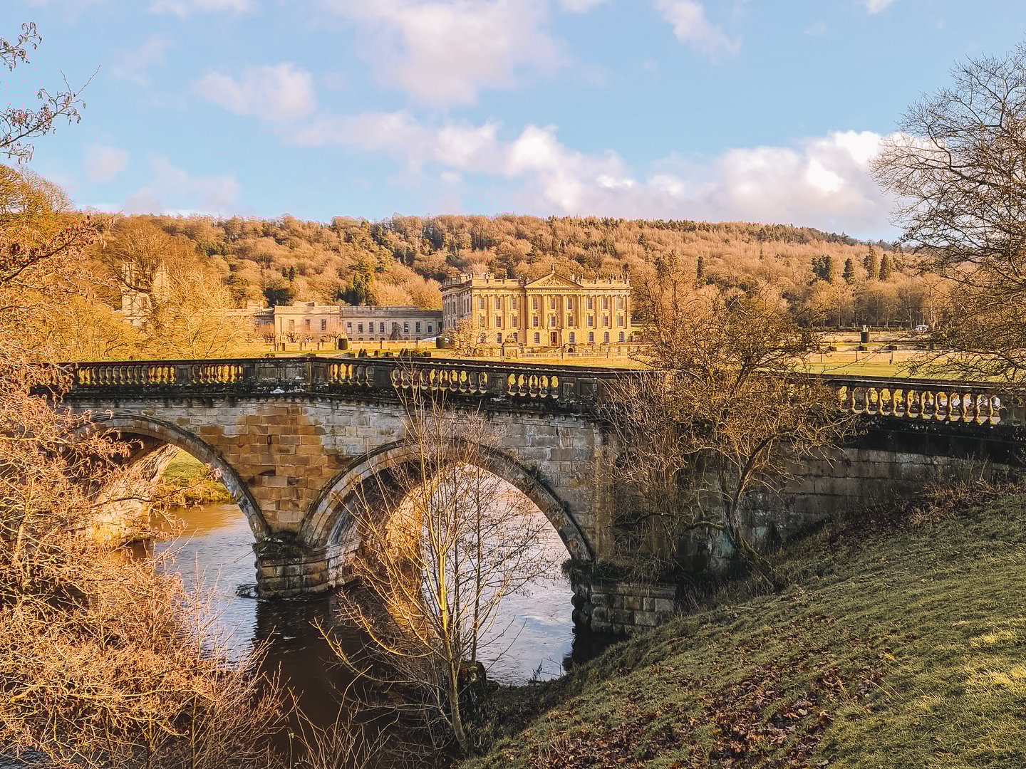 The historic Chatsworth House in Nottinghamshire