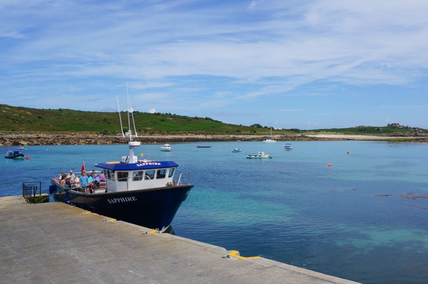 Small passenger boat on St Agnes Island