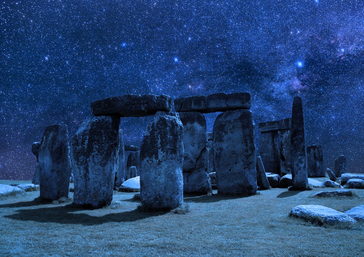 Stonehenge against the stars at night