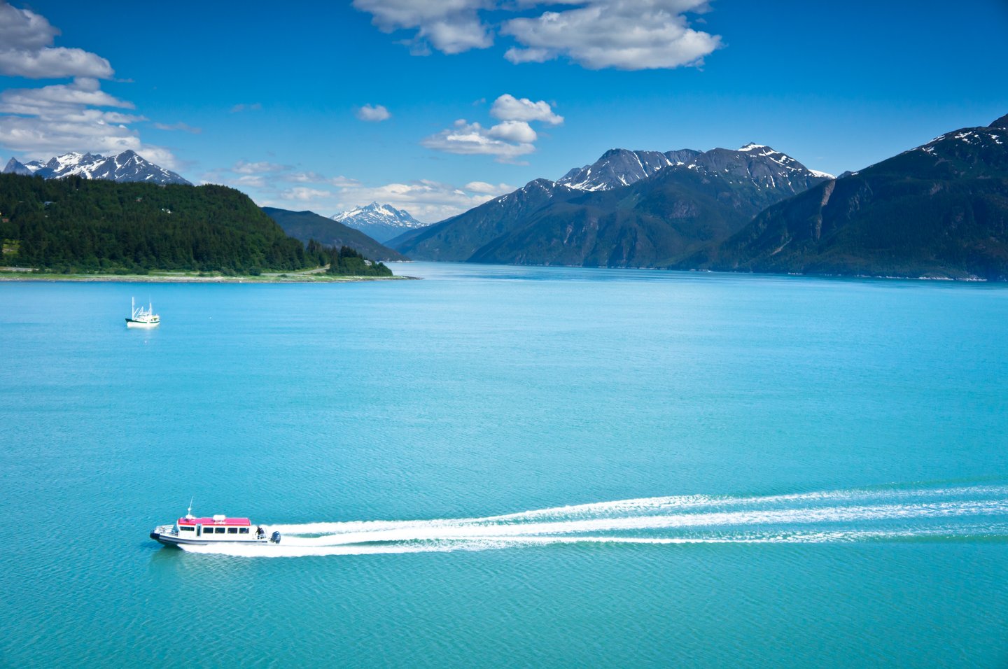 A boat in the water near Haines City, Alaska
