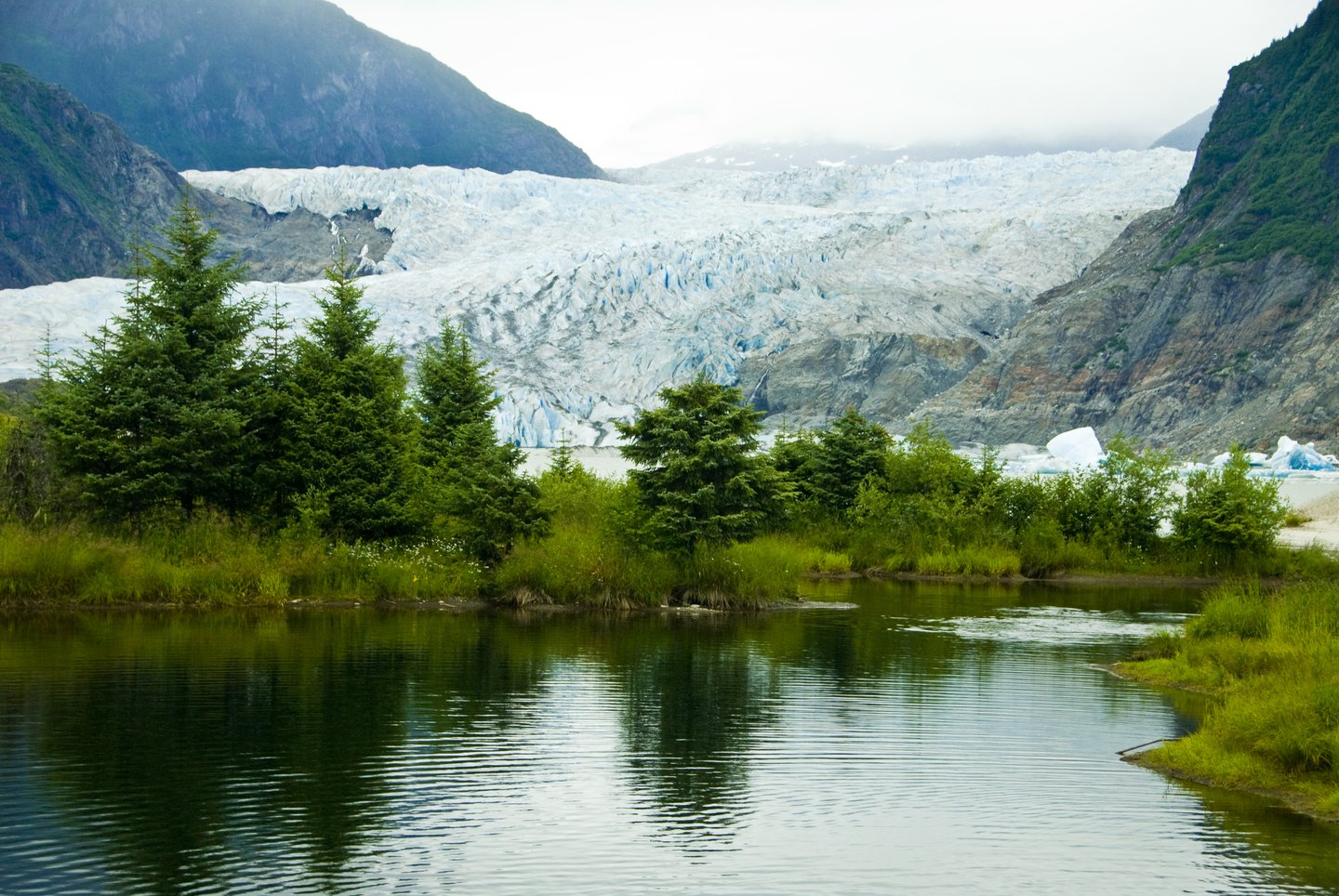 The Mendenhall Glacier in Juneau, Alaska