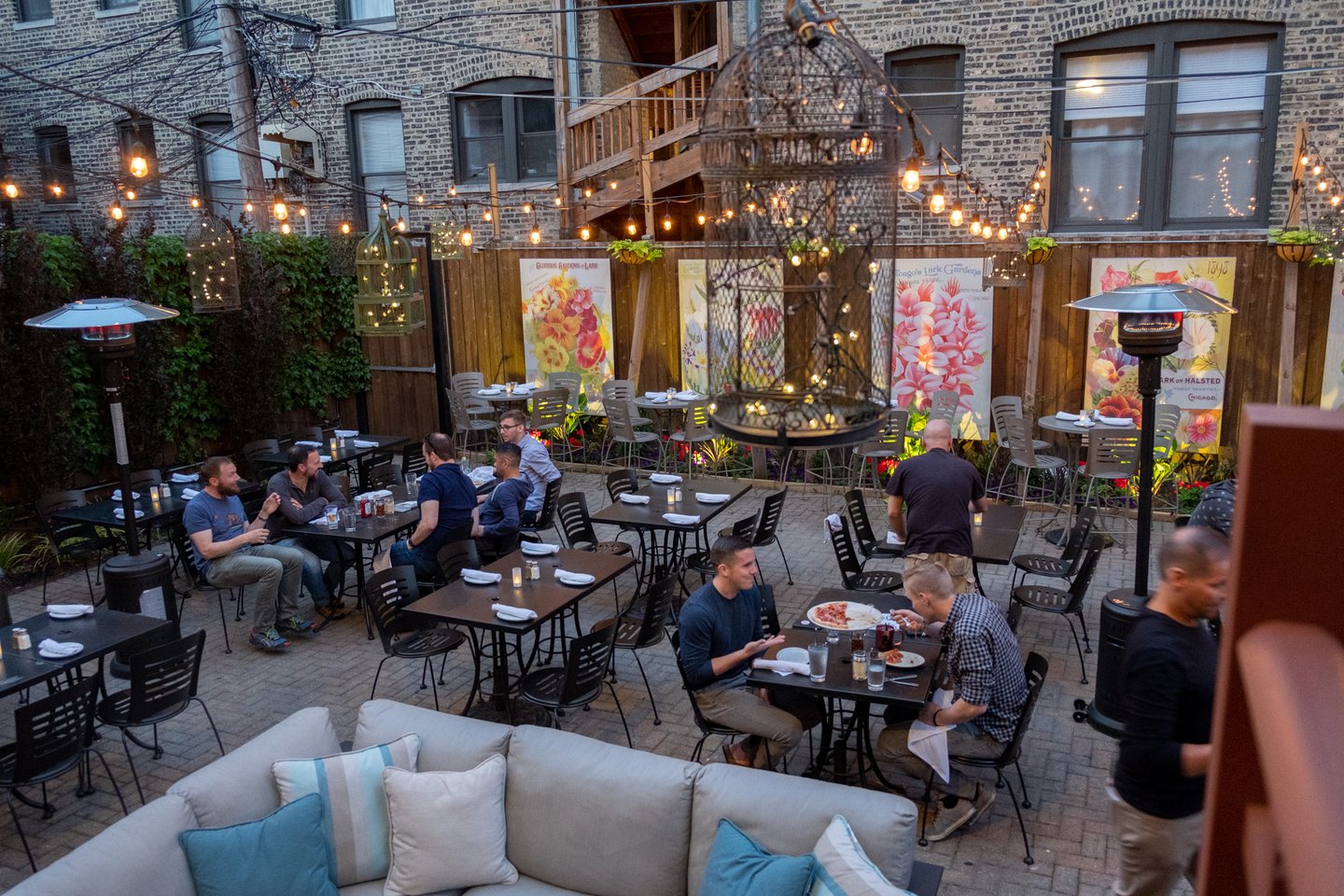 The patio of Lark restaurant in Chicago